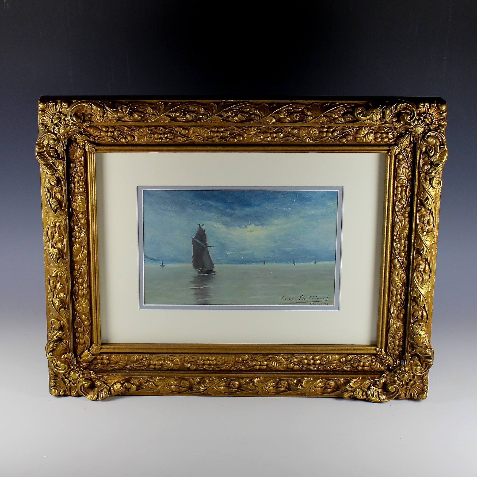 Tonalist Oil Painting titled “After the Rain” by listed artist Emile Spilliaert