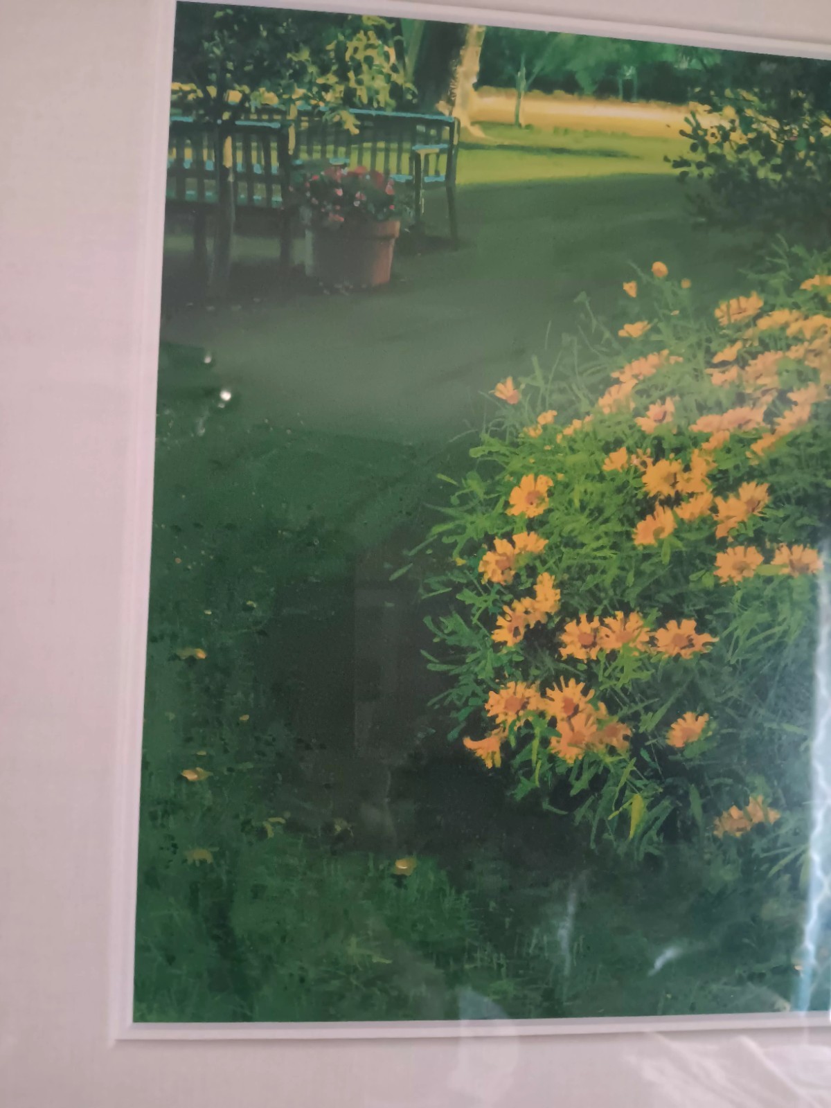 SIGNED Hugh Greer Framed & Matted Litho – Flowers Watercolor Painting 23.5″×20″