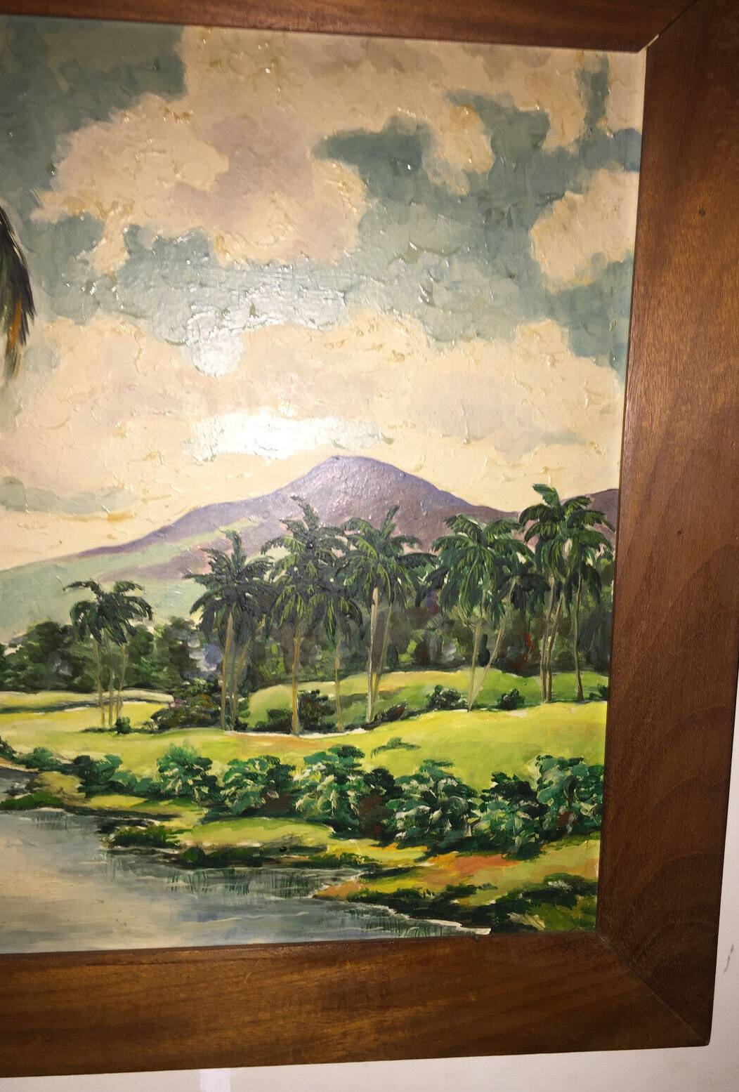 Lloyd Van Pitterson – RARE Vintage Original Oil Board Popular Jamaican Artist