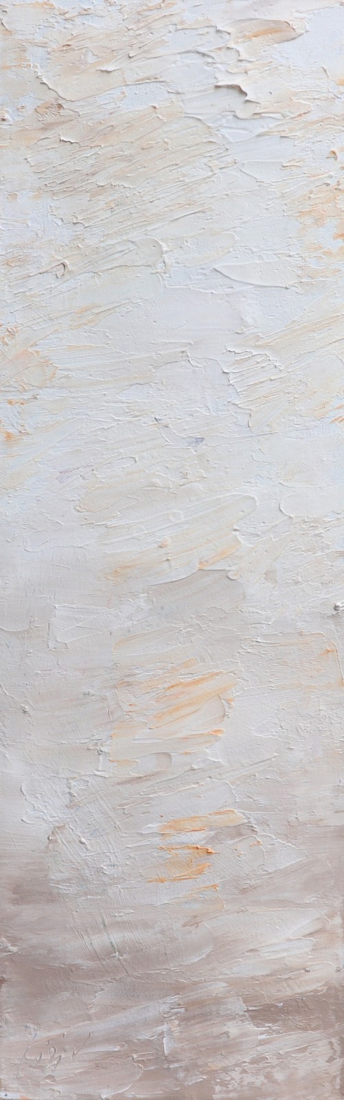 Tranquility Moments, Neutral Textured Abstract Painting 10×30, Japandi Wall Art