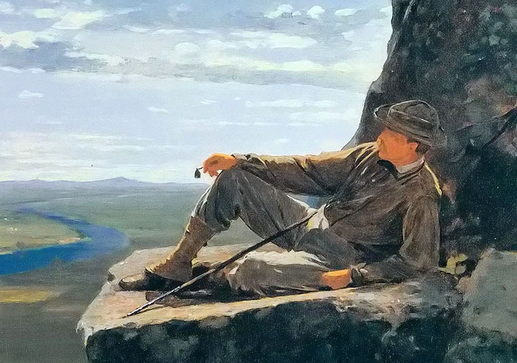 Ｏｉｌ　ｐａｉｎｔｉｎｇ winslow homer – mountain climber resting in landscape no framed art