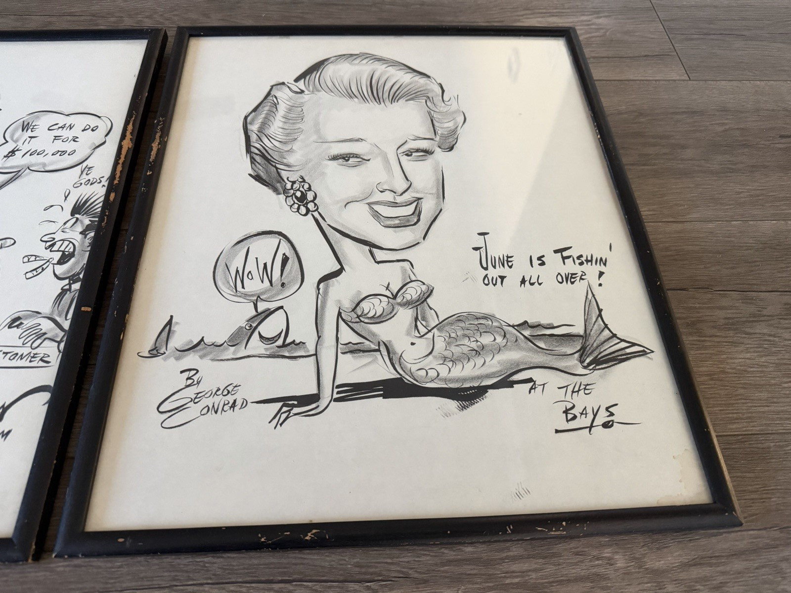 George Conrad Ink Caricatures Set 1950’s «At the Bays»