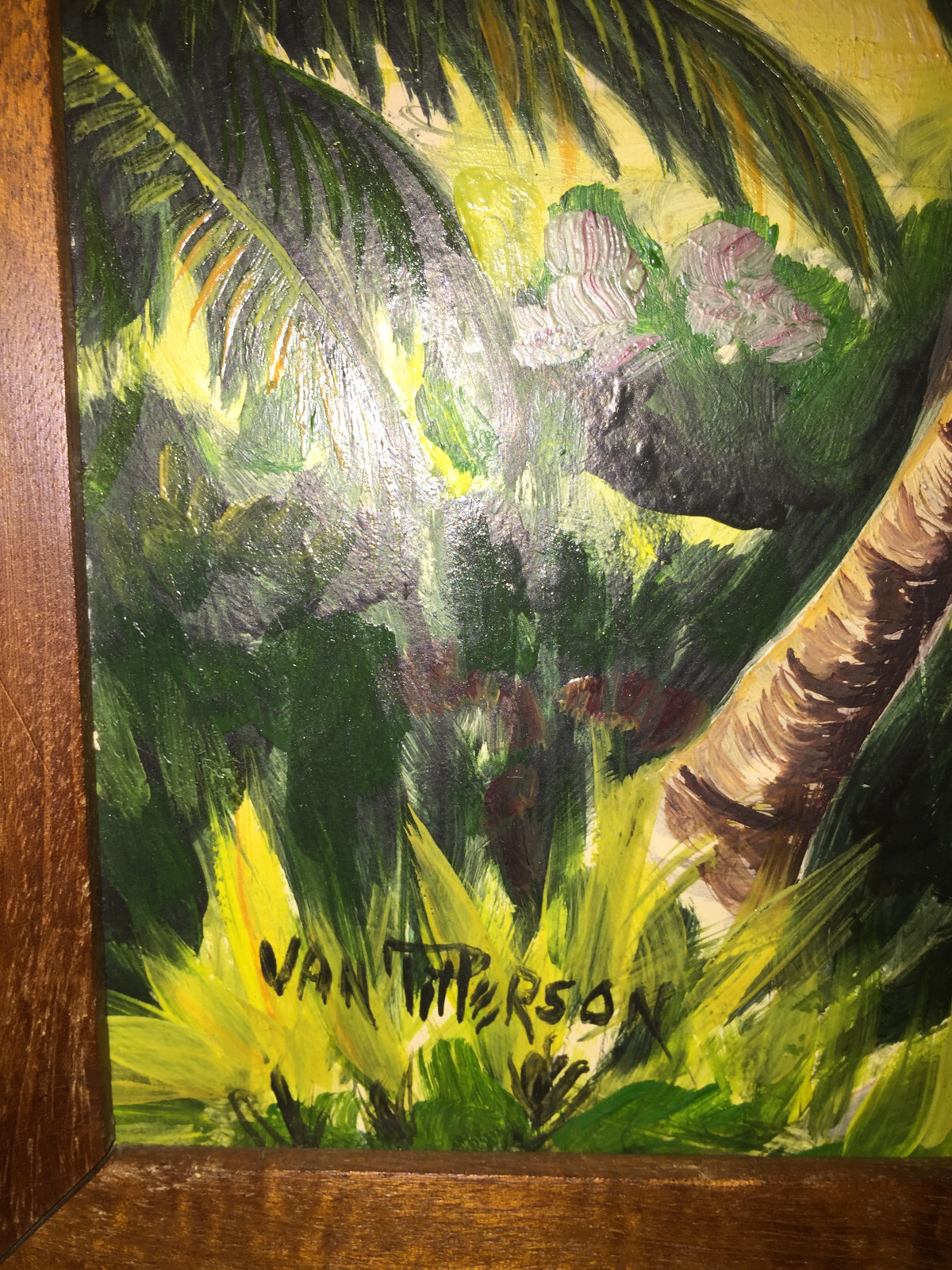 Lloyd Van Pitterson – RARE Vintage Original Oil Board Popular Jamaican Artist