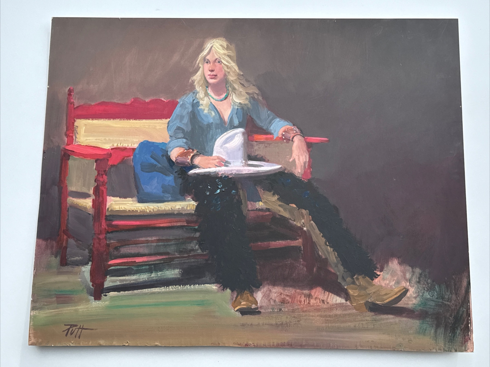 DONALD PUTT PUTNAM PAINTING WOMAN PRETTY FEMALE MODEL WESTERN LISTED FAMOUS ART
