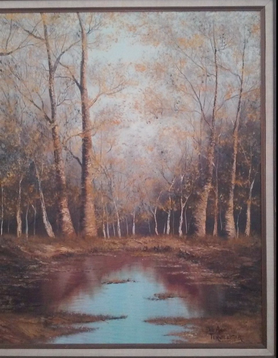 Landscape Original Oil Painting on Canvas by Dee Anne Terwilliger 32×38″ signed