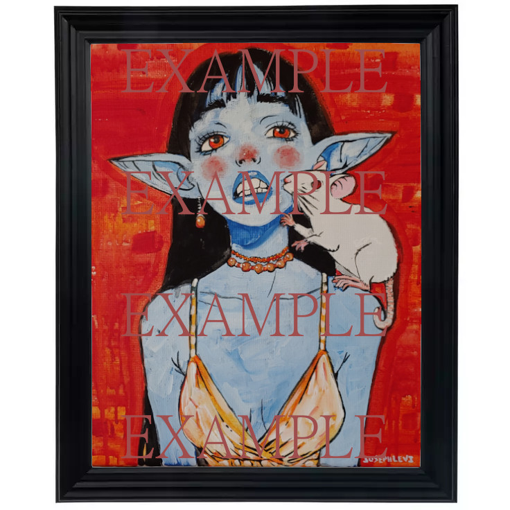 Colorful Contemporary Art 14×11 Original Circus Clown Acrylic Painting Canvas
