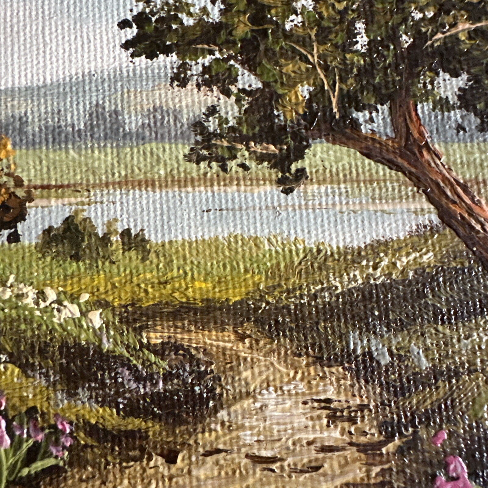 Oil Painting By Homer – Landscape Art, Trees, Flowers