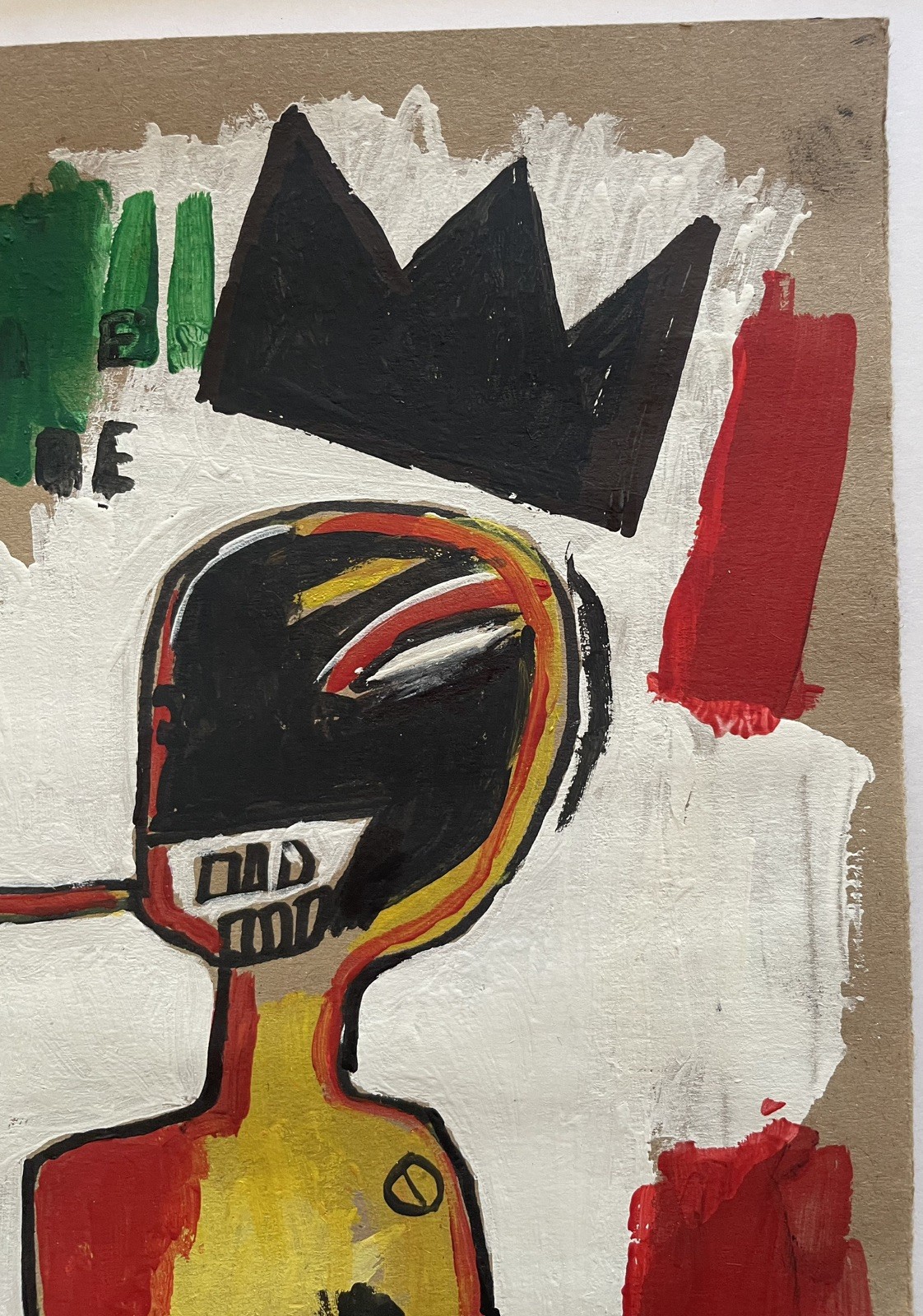 2 X Jean Michel Basquiat Original Painting Drawings Graffiti Street Art NYC F67