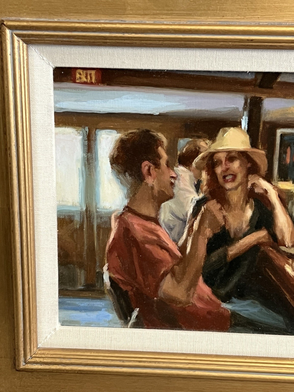 Elaine Coffee Original Painting “After The Beach At Joe’s” -20×17” Framed