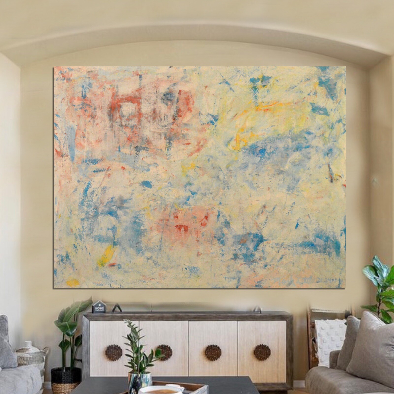 Mark Little￼Professional Canvas￼ Painting 81” X 62”(6ft 9in)Abstract Modern XL