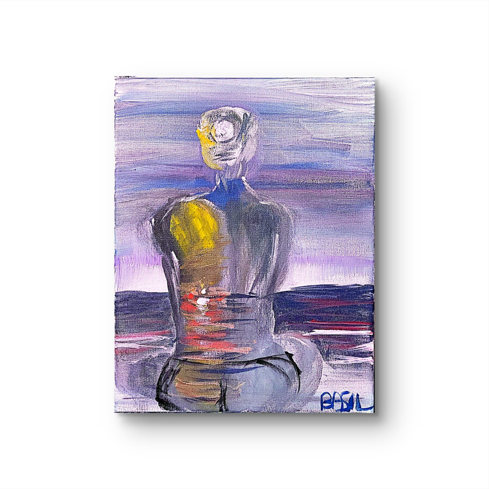 Seashore Meditation Original Expressionism Acrylic Abstract Canvas 11×14