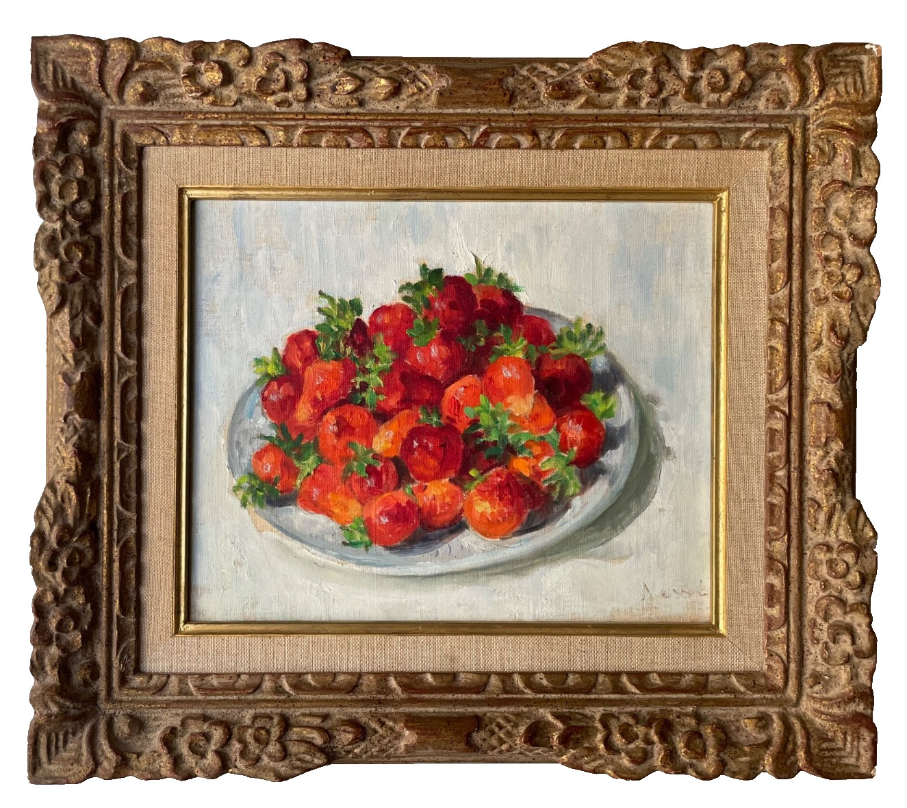 Original Oil on Canvas Still Life Nessi-Valtat French Signed Montparnasse Frame
