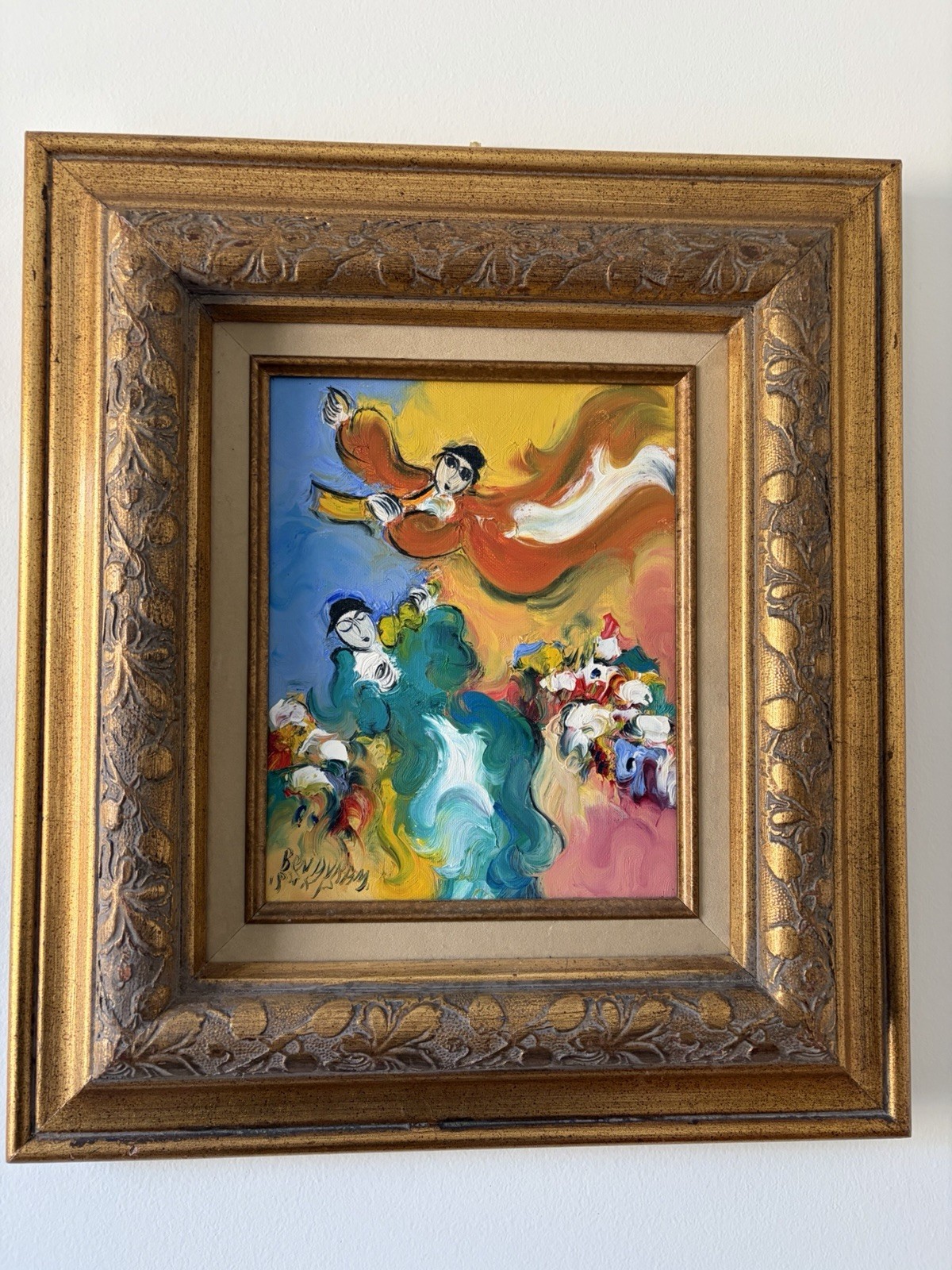 Ben Avram, Original Oil Painting, Hand Signed “Celebration Of Life” Framed