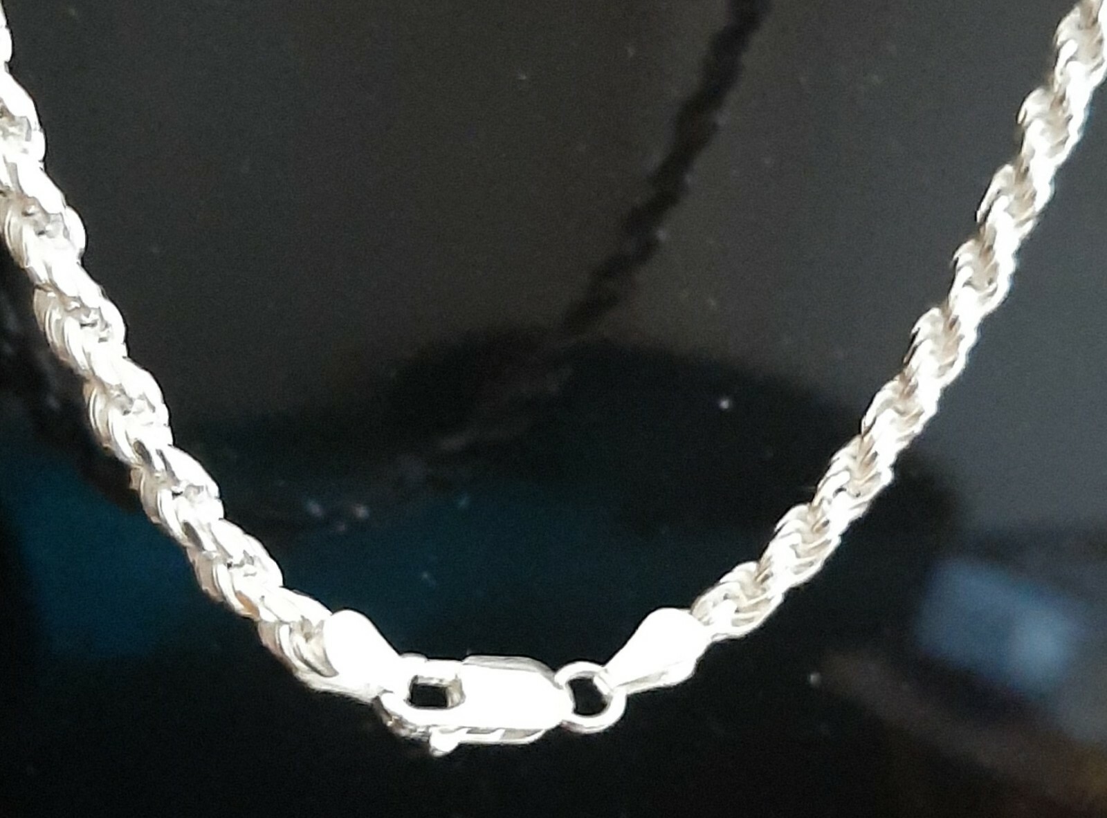 30″ 3.2mm. 925. ITALY solid (not plate) Sterling silver ROPE CHAIN necklace