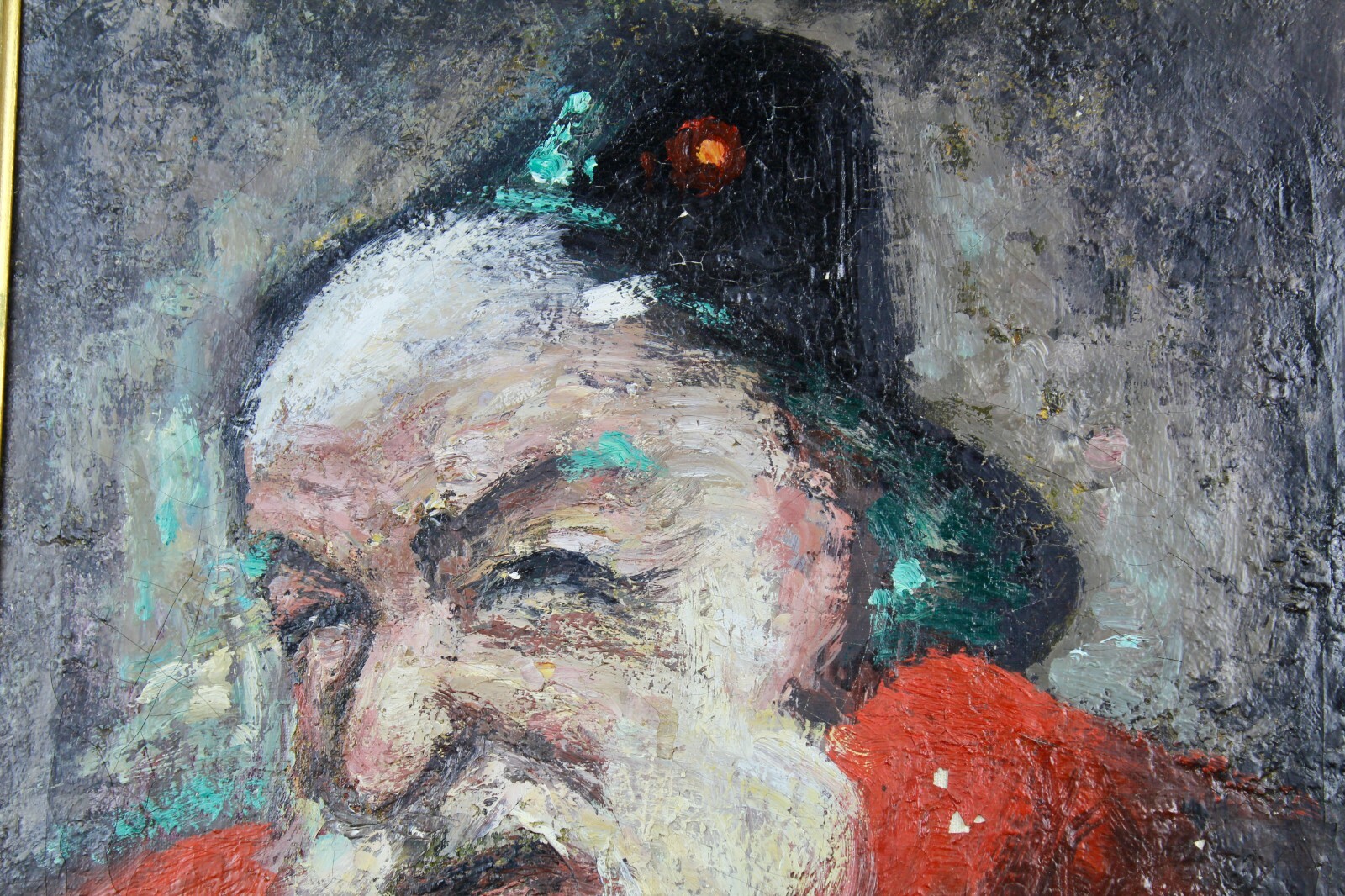 ORIGINAL FERMIN SANTOS SIGNED PORTRAIT, CAZADOR ESPANA