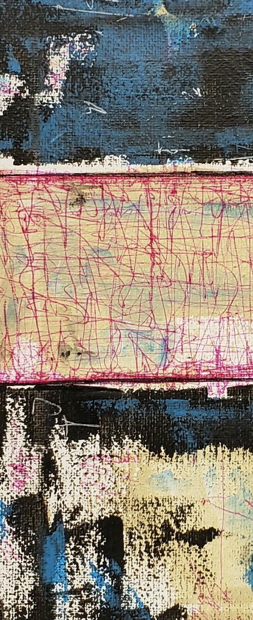 No.958 Original Abstract Modern Minimal Urban Textured Painting By K.A.Davis
