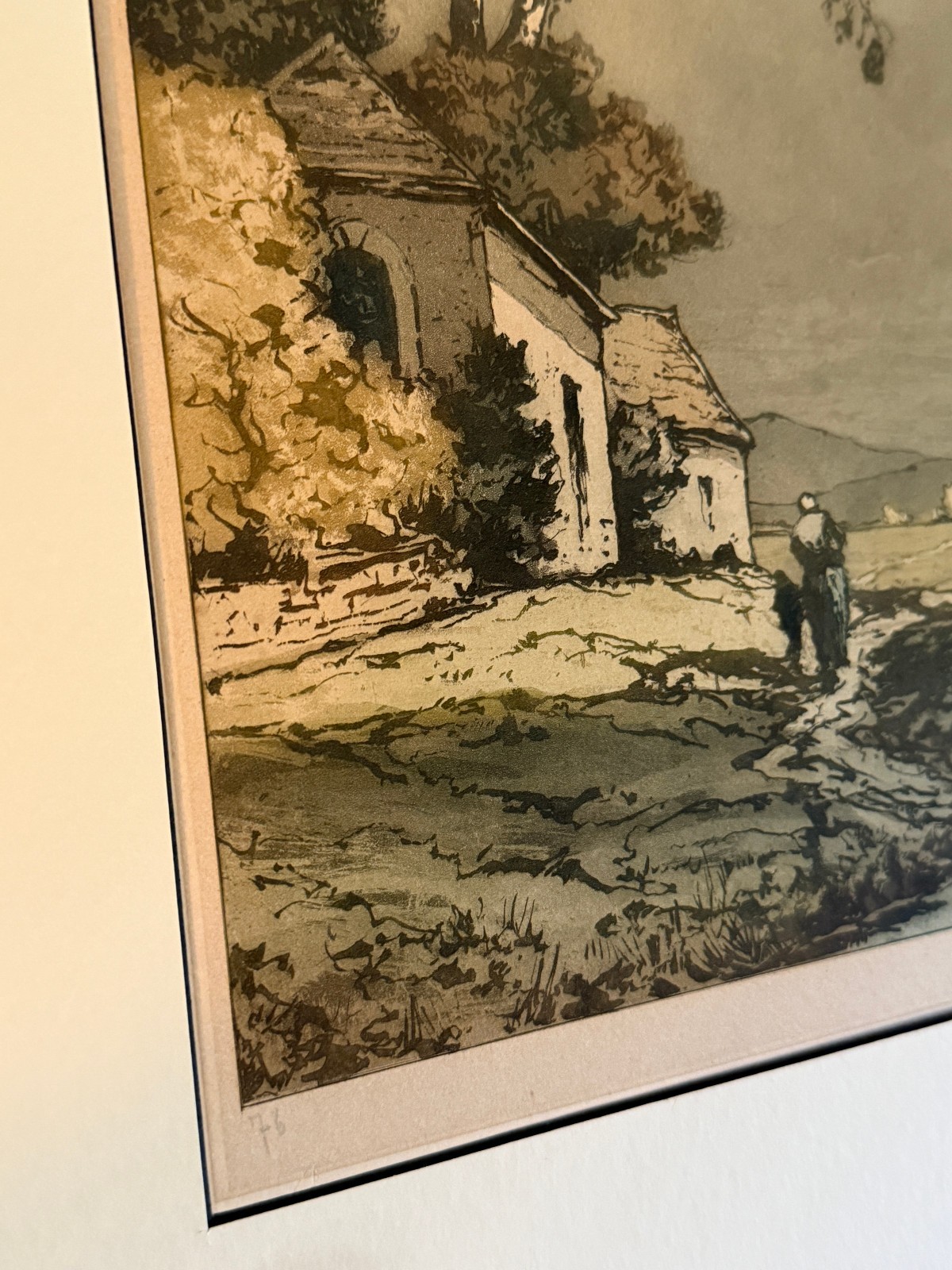 Antique 1925 Andre Delaistre Art Handcolored Signed & Numbered Engraving French