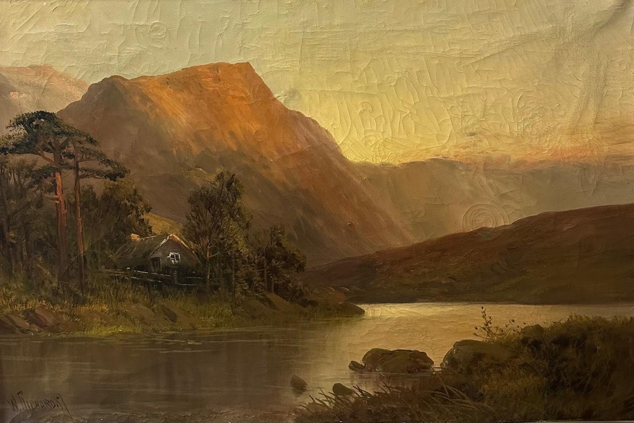 William Richard’s : Loch Pulney, River Teith , Oil On Canvas , Signed