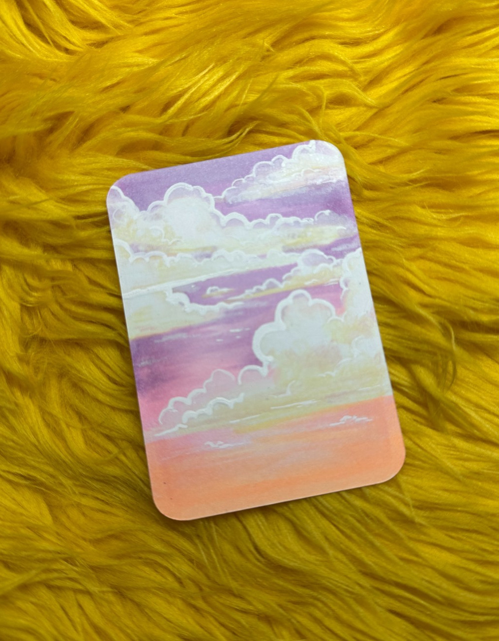 «Hush» by Donia | Original ACEO ATC dreamy cloud illustration