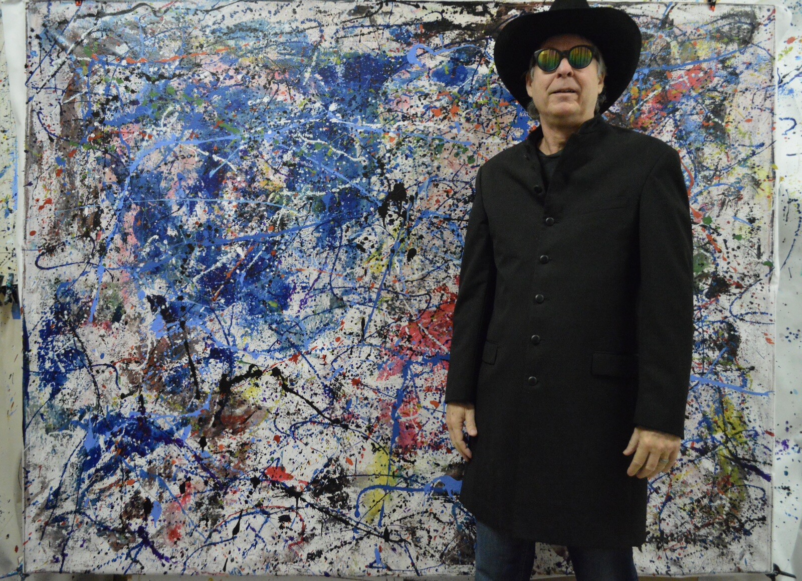 Jackson Pollock style Professional Painting 84”X62” (7 Foot) Abstract Modern XL