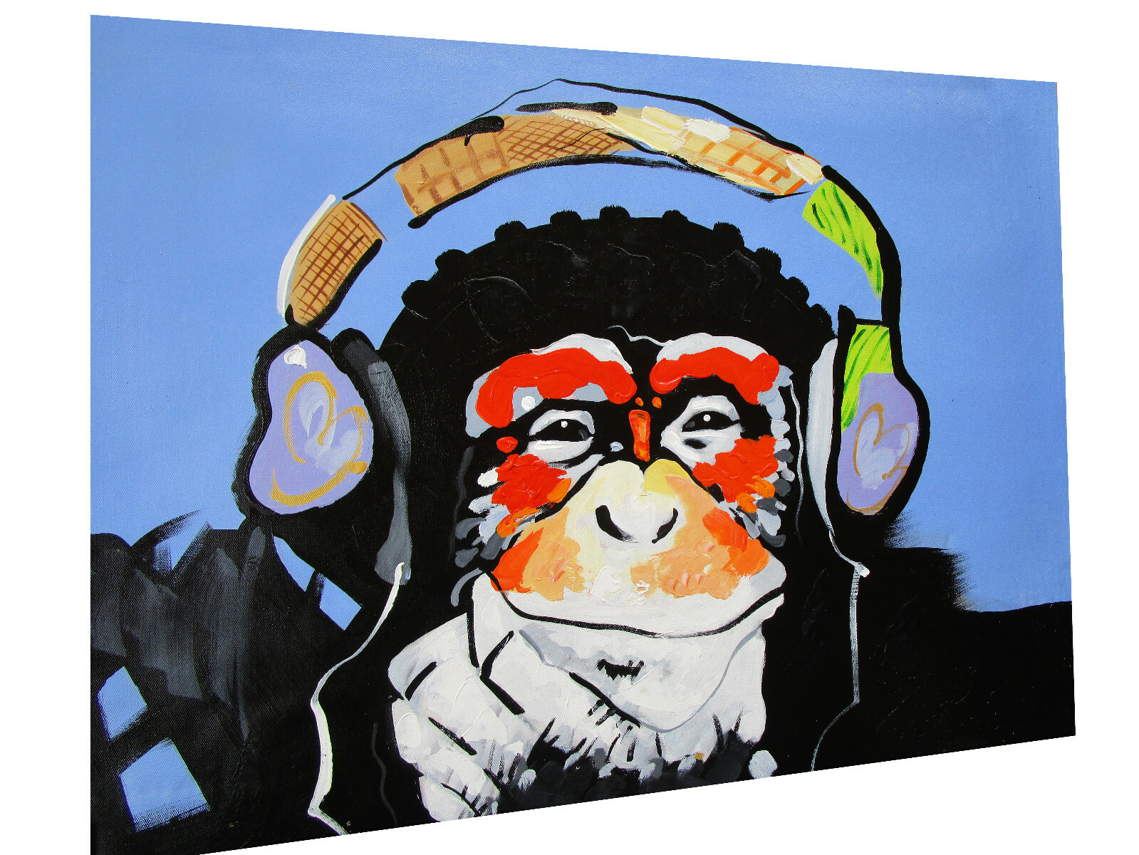 DJ MONKEY Painting Art Canvas Street Print chimp 24″ Australia framed