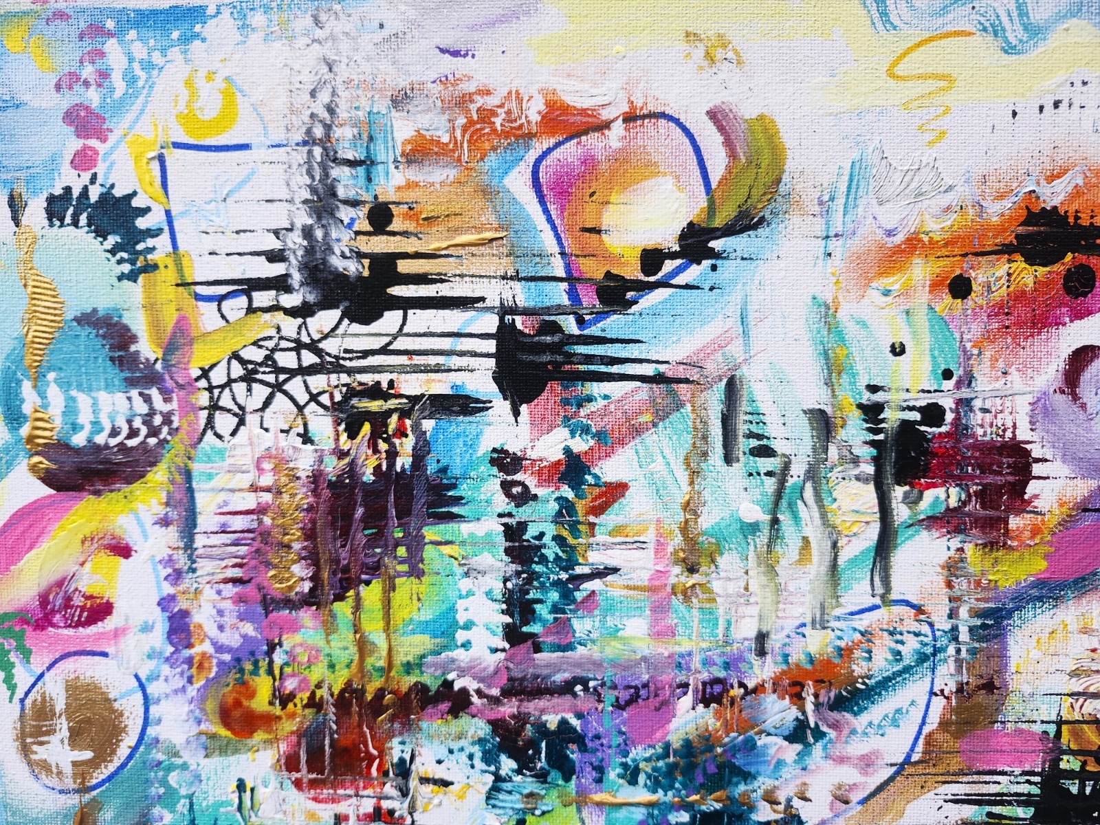 Staying in Love Vibration – Original Acrylic Painting on Stretched Canvas