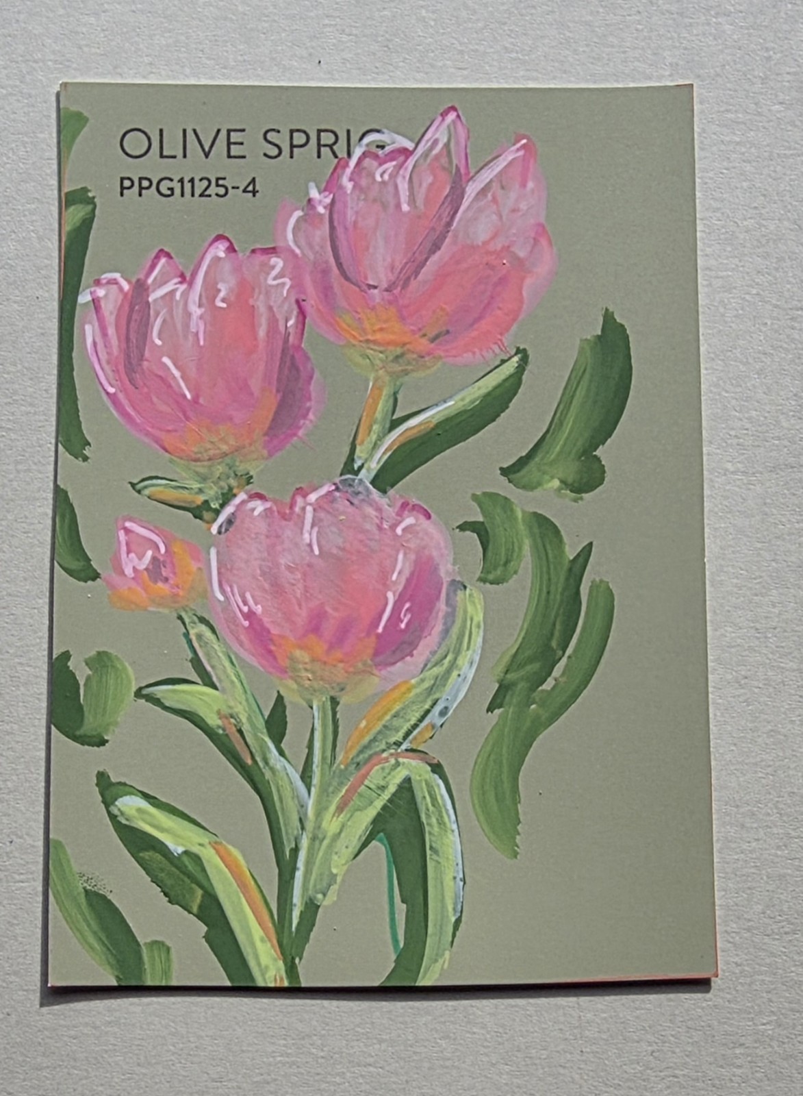 ACEO Art Card, Tulips