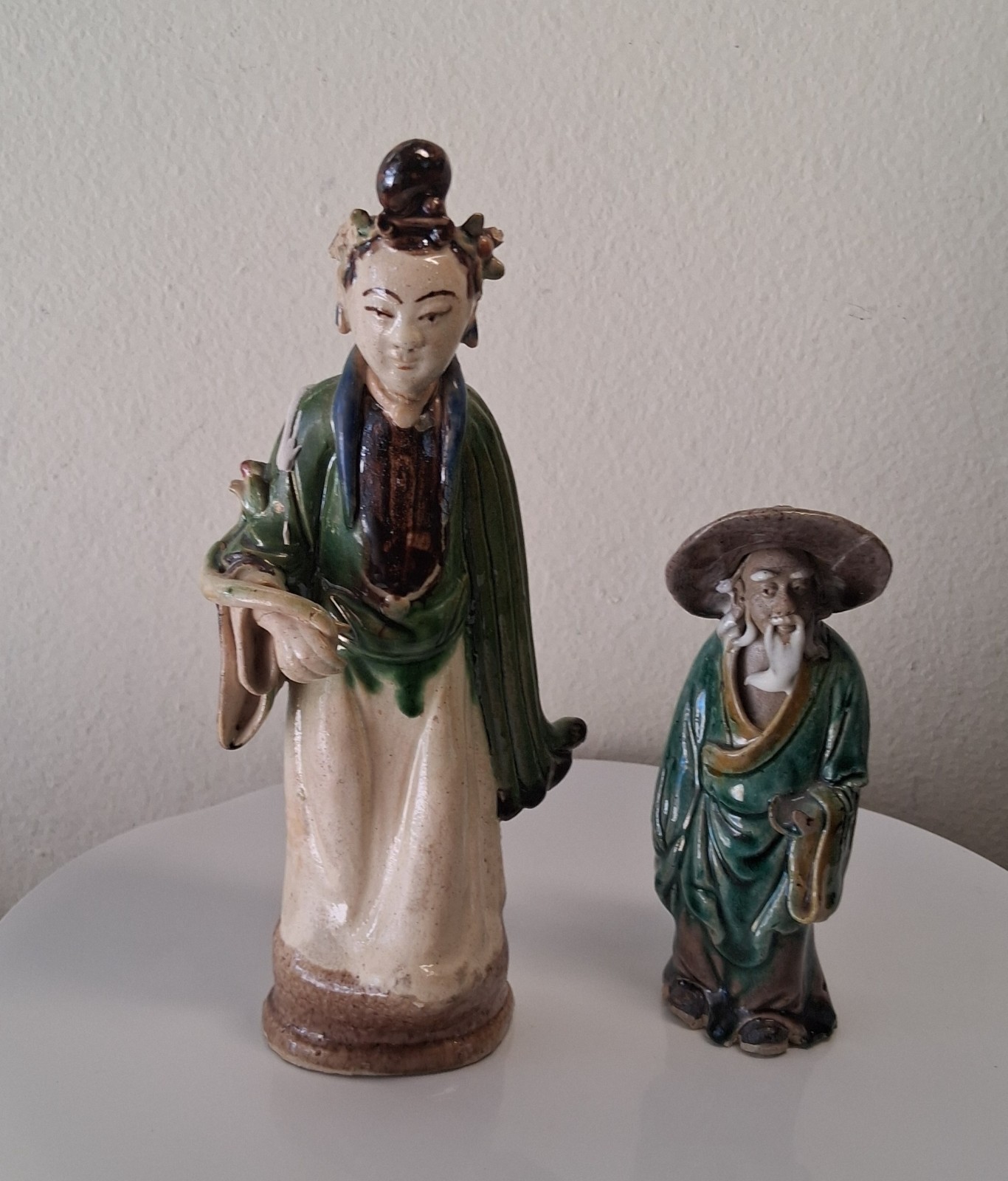 Two Chinese Mudman Figures c. Early 20th C.