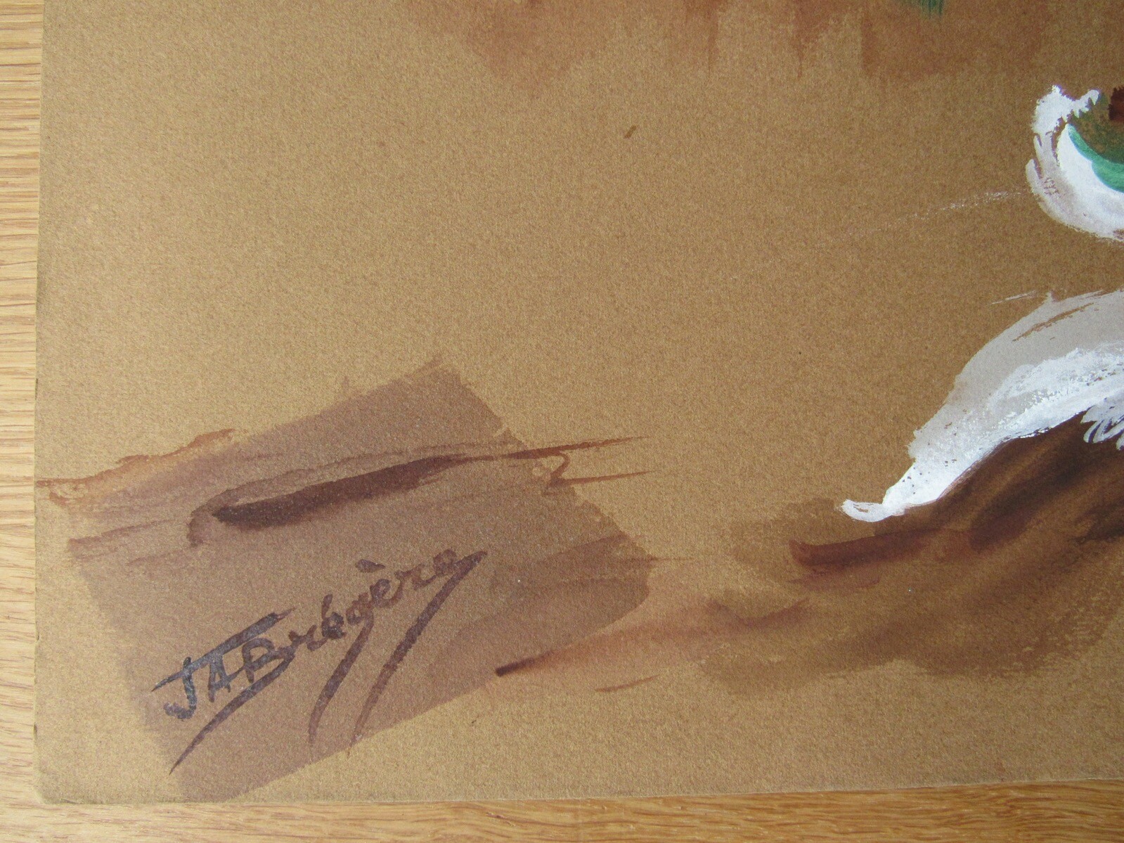 Opera Decor Gouache Drawing Signed by Jacques André Brégère set design painting