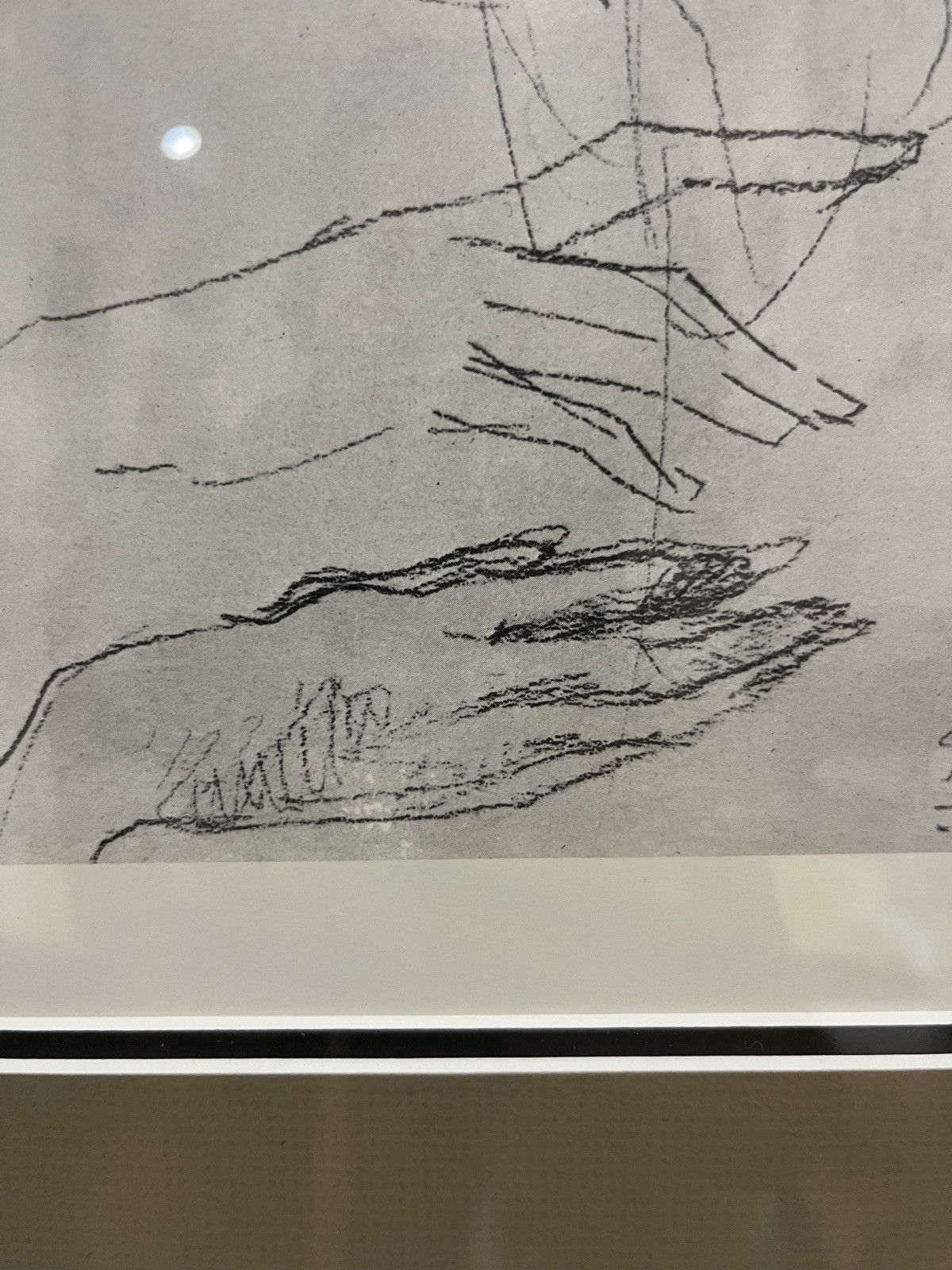 Pablo Picasso MOTHER CHILD Studies Right Hand Framed Pencil Sketch Art Portrait