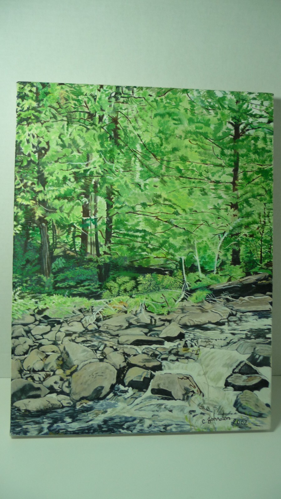 Oil Painting 16×12 Landscape By Catherine Johnston Summer Stream 2002