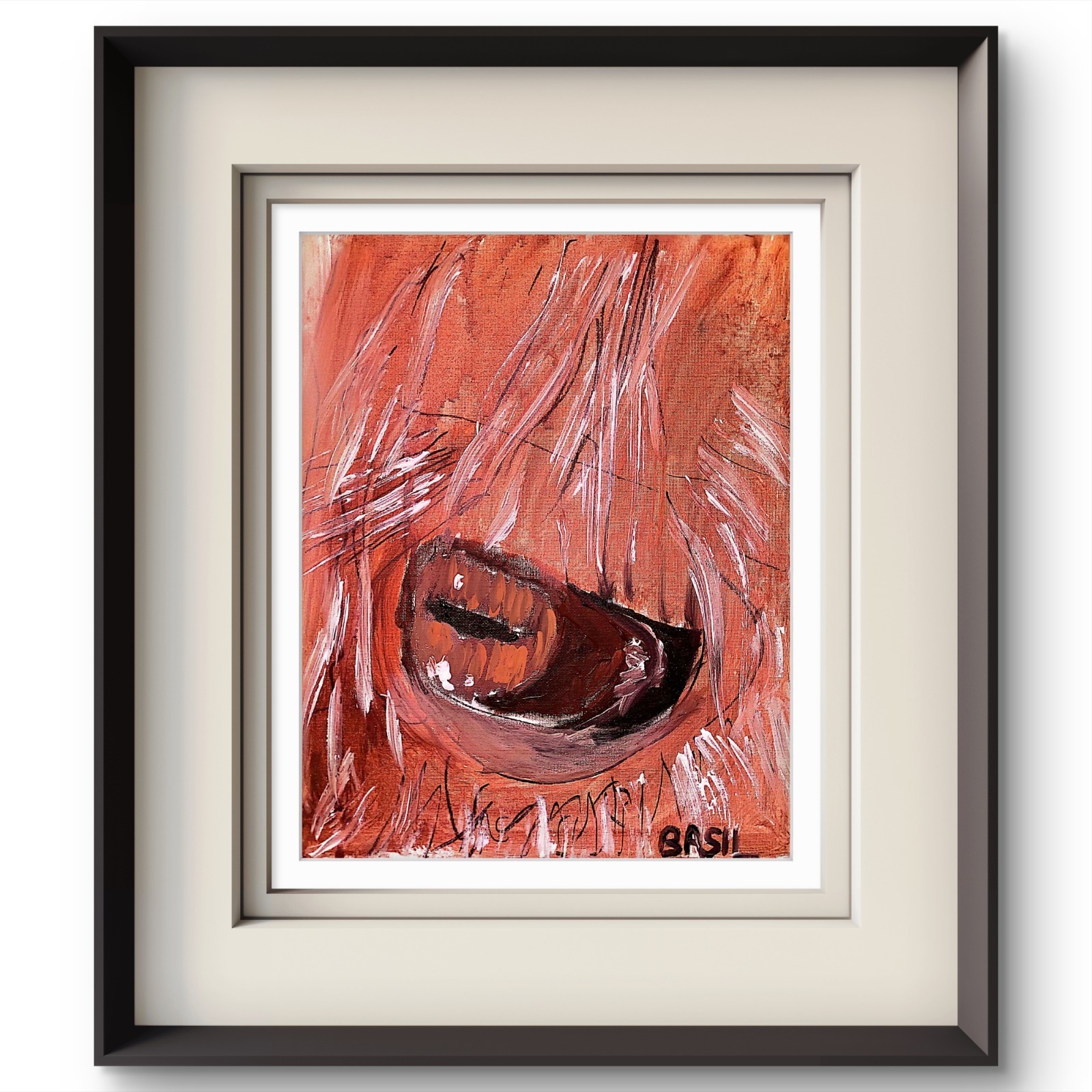 Eye Of An Old Horse Contemporary Expressionist Original Painting