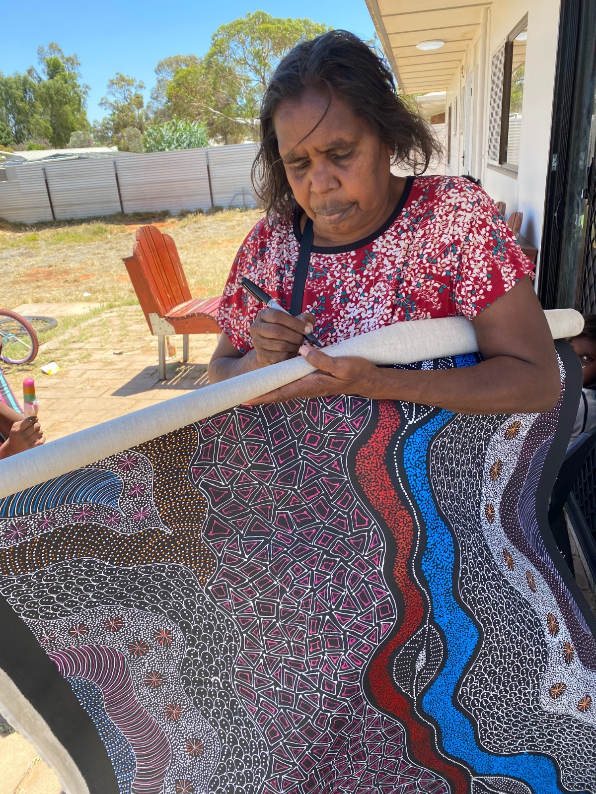 Rayleen Price Pula, Authentic Aboriginal art .Incl Photo’s and COA.