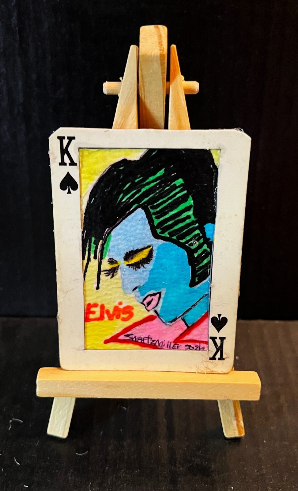 OOAK colorful POP ART SISTERS Framed Painting 11 x 14 ORIGINAL SWARTZMILLER DNA