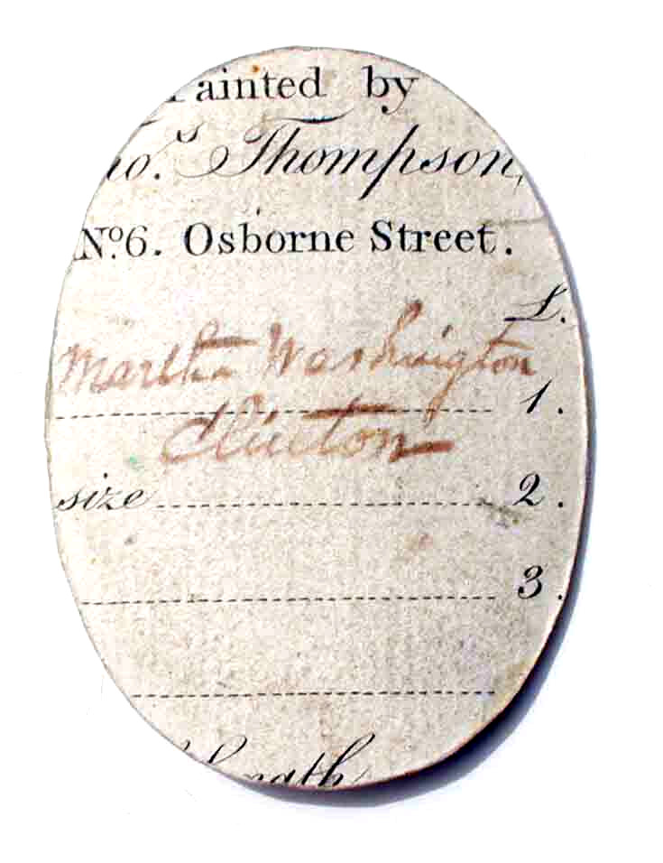 New York Miniature THOMAS THOMPSON ‘Martha Clinton’ 2.25″ x 1.75″