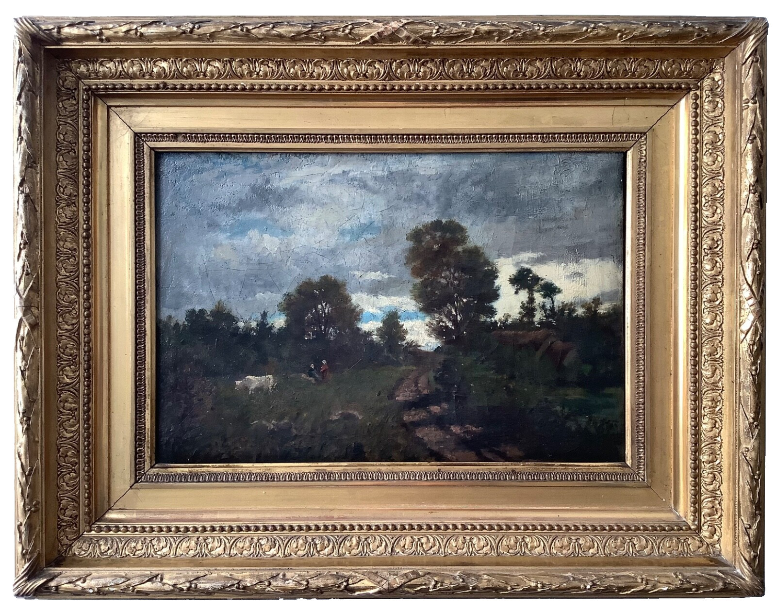 19th CENTURY DIAZ De La PENA – STORMY LANDSCAPE – BARBIZON SCHOOL OIL PAINTING