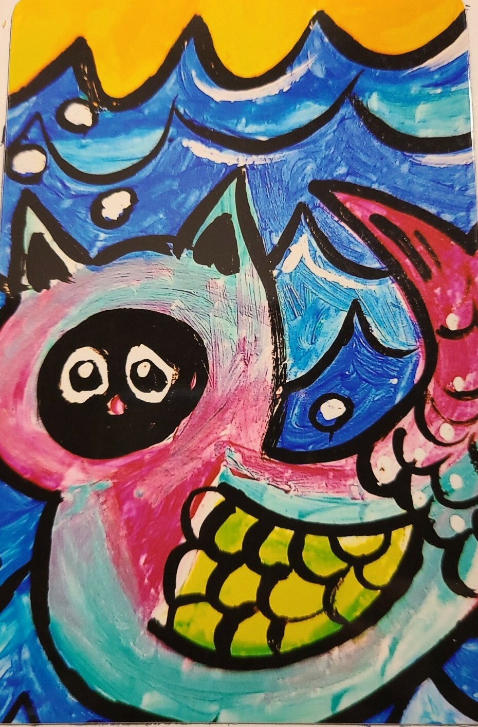 «NEW» NOT ACEO «PURRMAID CAT #2 » 3.5X5.5 ART MAGNET 2000-now