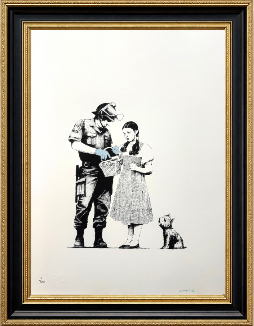 BANKSY «Stop and Search» Screenprint- Signed- Wizard Oz- Iconic Street Grafitti