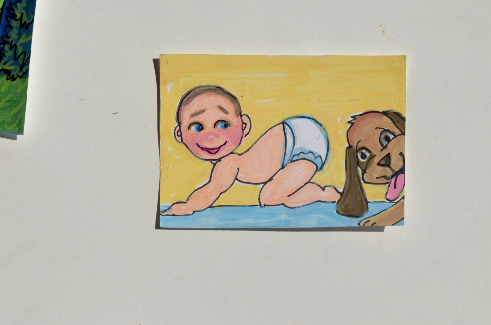 ACEO Originals Baby Puppy Original Art Paintings not a print