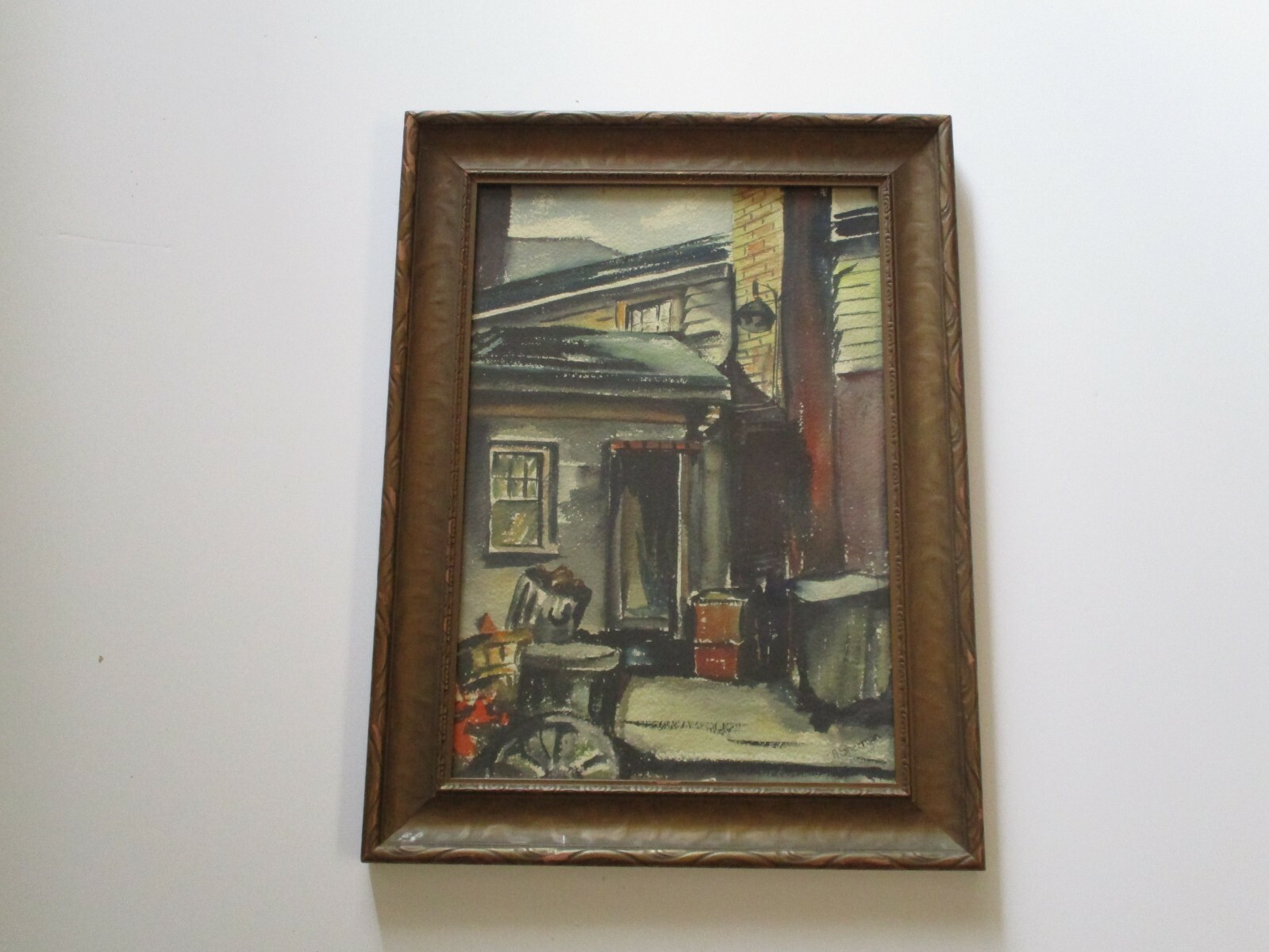 ANTIQUE WPA CITY URBAN REGIONALISM ASHCAN IMPRESSIONISM LANDSCAPE HISTORIC OLD