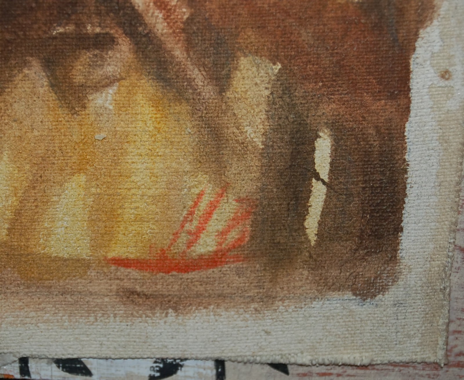 VINTAGE Painting Peruvian Flute Player Signed by Artist