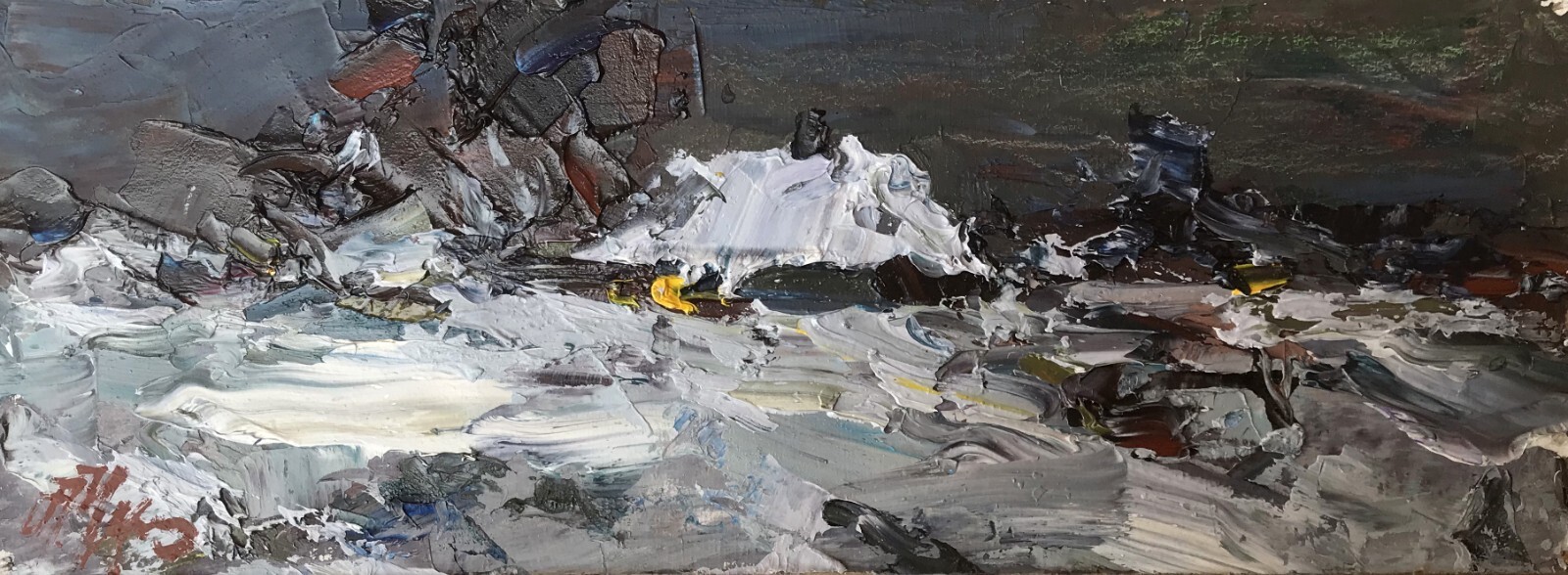 Oil Painting Month Evening Cherednichenko A. Unframed Original Decor nAAA2708