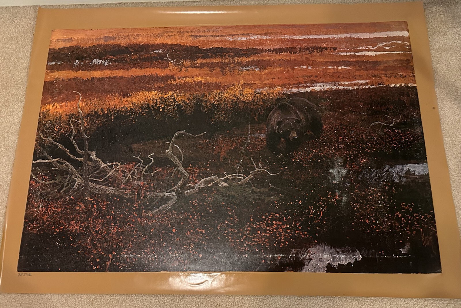 AUTHENTIC ARTAGRAPH OIL PAINTING»RAMBLIN GRIZZLY»BY ROBERT KUHN SIGNED #140/1000
