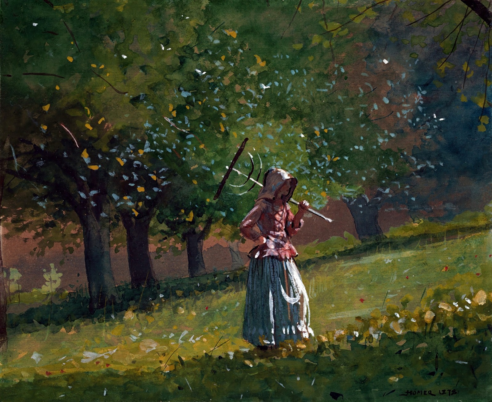 Winslow Homer Girl with Hay Rake Reproduction – Giclee Canvas/Paper/Stretched