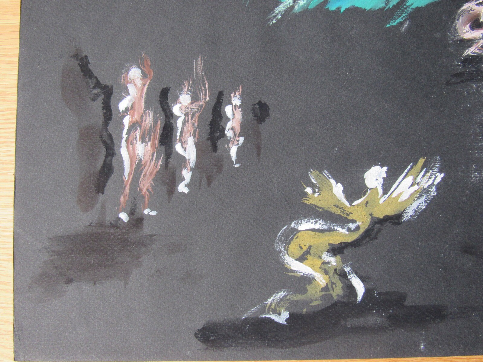 Opera Decor Gouache Drawing Signed by Jacques André Brégère set design painting