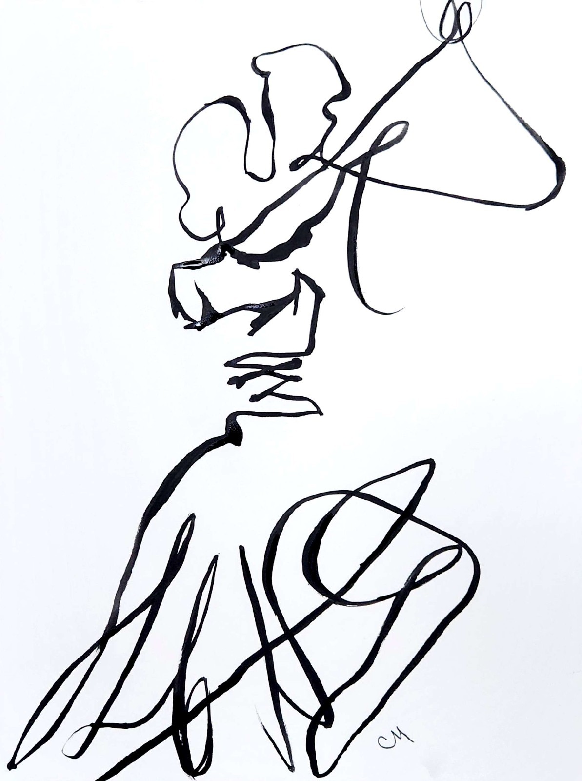 Contemporary Expressionist Original 9×12 Figures Dancing Painting