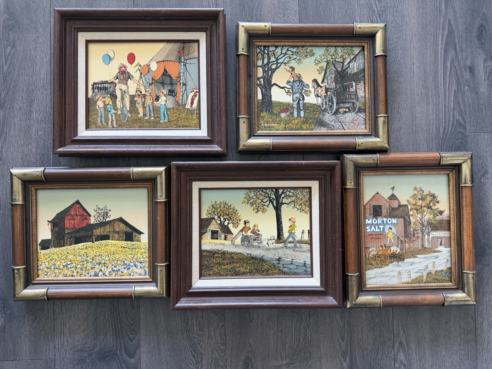 H. Hargrove Framed/Signed Oil Painting Lot