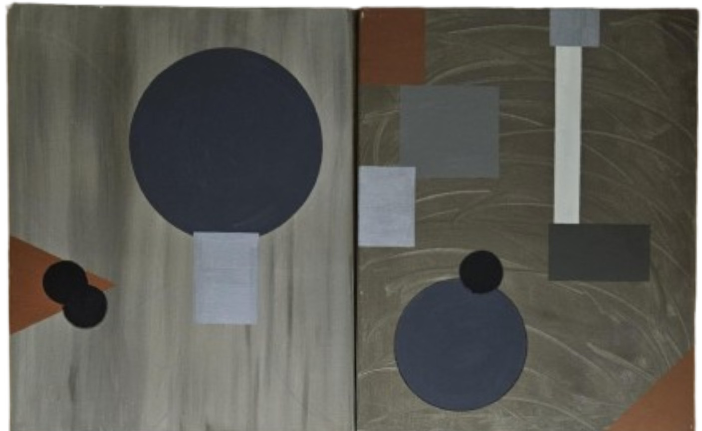 Paintings on canvas Geometric Abstract Set Of 2 Original Acrylic Paintings