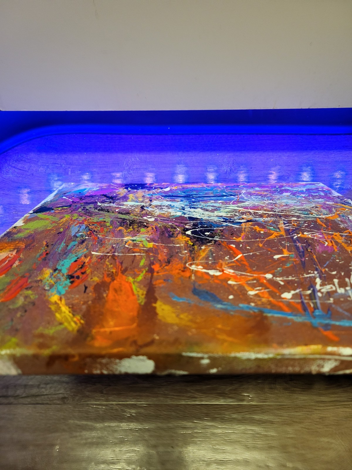 Original Colorful Abstract Modern Contemporary Art Canvas Piece 12x12in