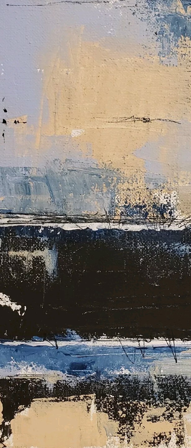 No.636 Original Abstract Modern Minimal Texturd Art Painting By K.A.Davis
